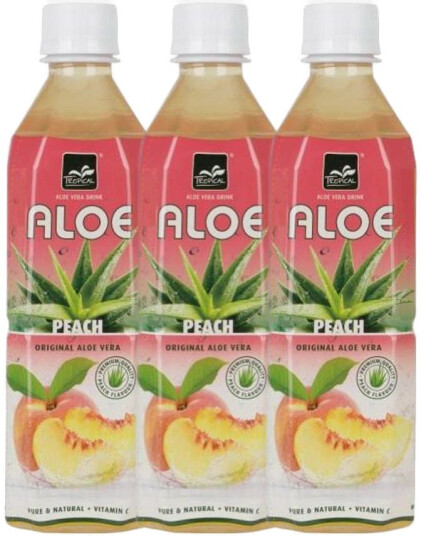 Godtesjuk 20 stk Tropical Aloe Vera Fersken Leskedrikk 500 ml Hel Eske Godtesjuk 20 stk Tropical Aloe Vera Fersken Leskedrikk 500 ml Hel Eske