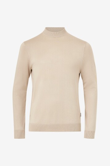 Only & Sons Genser Onswyler Life Reg 14 LS Mock Knit Beige