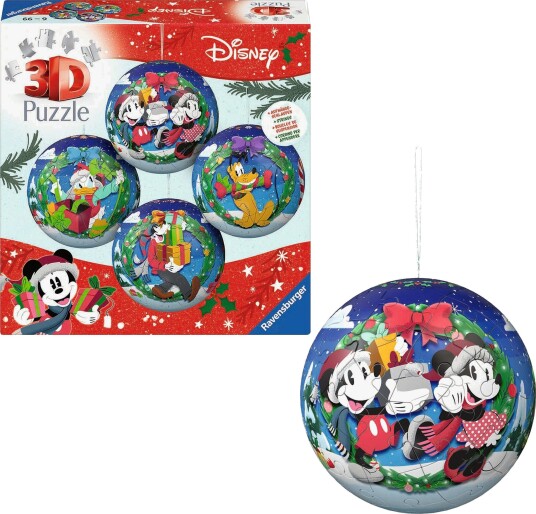 Ravensburger 4 Disney Christmas Baubles In One Box MULTI COLOURED One Size