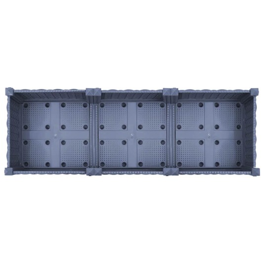 vidaXL Høybed 120x40x71 cm polypropylen