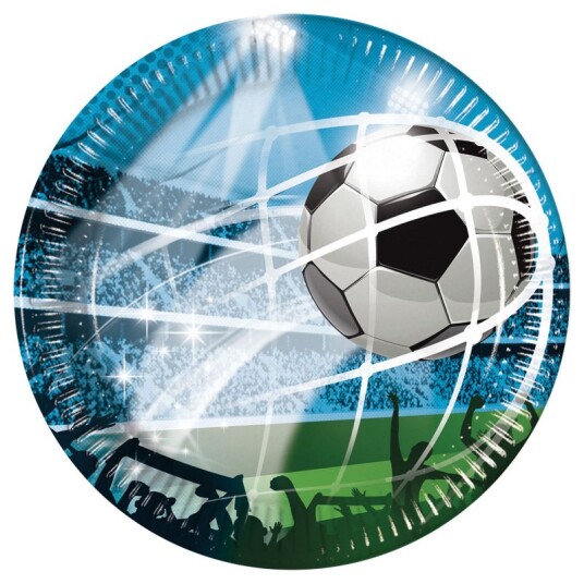 Fotball Papptallerken 23cm - 8 stk Fotball Papptallerken 23cm - 8 stk