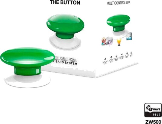 Fibaro The Button Z-Wave Bryter (FGPB-101-5 ZW5) Grønn