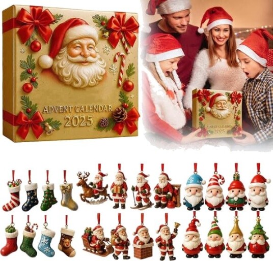 24 stk julenissens ankomstfestkalender adventskalendere for voksne barn julenedtelling familiespill håndverk FMY