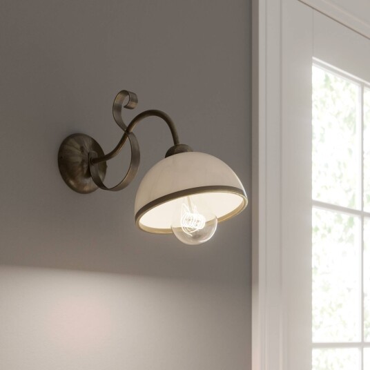 Luminex Antica-vegglampe i landlig stil enkel flamme Luminex Antica-vegglampe i landlig stil enkel flamme