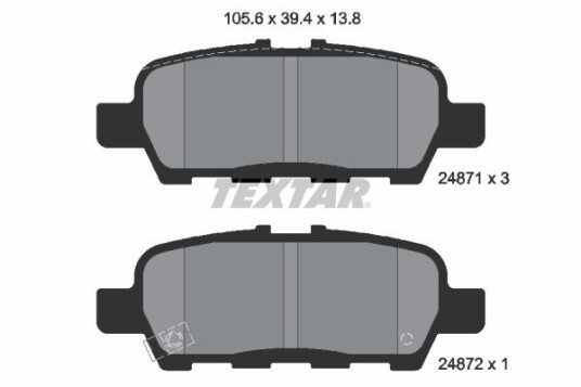 Bremseklosser TEXTAR 2487101