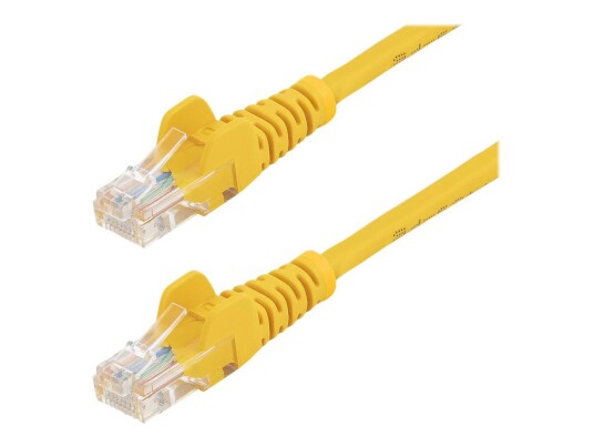 StarTech 0.5m Yellow Cat5e / Cat 5 Snagless Ethernet Patch Cable 0.5 m - koblingskabel - 50 cm - gul