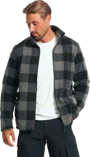 RevolutionRace Moss Graphic Pile Fleece Jacket Herre Black/Anthracite Størrelse:S Herre > Overdeler > Fleece & midlayers RevolutionRace Moss Graphic Pile Fleece Jacket Herre Black/Anthracite Størrelse:S Herre > Overdeler > Fleece & midlayers