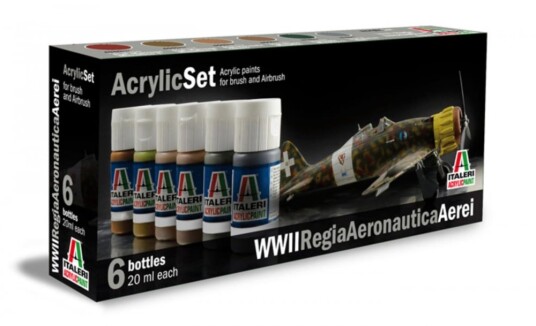 Italeri Arcylic Set WWII Regia Aeronautica Aerei (6stk. 20ml)