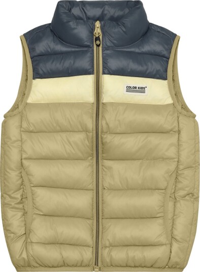 Color Kids Kids" Waistcoat Quilted Colorblock Sponge 128