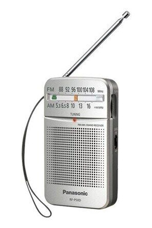 Panasonic Bærbar Radio RF-P50DEG Sølv med Hodetelefonutgang