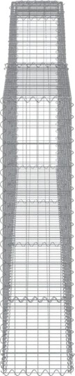 vidaXL Gabionkurver buede 10 stk 400x30x120/140 cm galvanisert jern