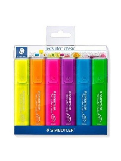 Staedtler Highlighter Textsurf.cl.6pcs.walletm Staedtler Highlighter Textsurf.cl.6pcs.walletm
