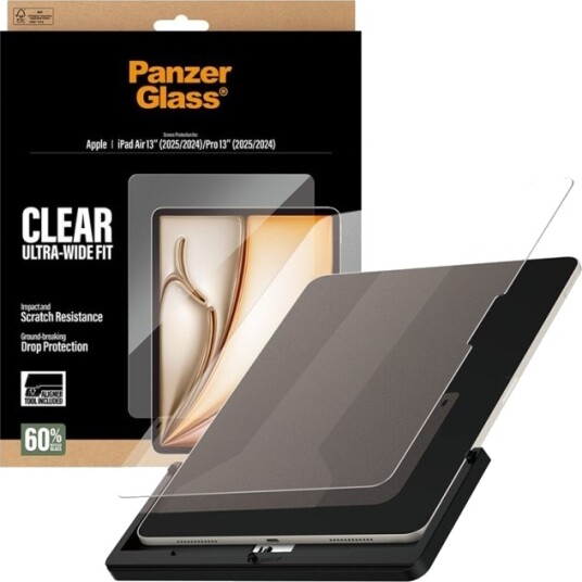 PanzerGlass Skjermbeskytter til iPad Air 13" / Pro 13" med Fast Fit Installasjon