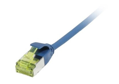 Patchkabel Rj45 Cat6a 500Mhz 10M Blå Uftp Slimline Rund D38mm Tpelszhsuperflex Awg32 Med Cat7 Råkabel Synergy 21