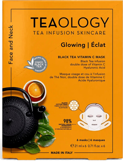Teaology Skincare Multipack 6X Black Tea Vitamin C Mask Nude 129 ML