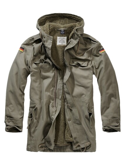 Brandit BW Parka m. Flagg Grønn Oliven