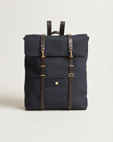 Mismo M/S Nylon Backpack Navy/Dark Brown