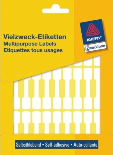 Avery Zweckform   Hvit   54 X 11 Mm 924 EtikettEr 30 Ark Flerbruks Merkelapper