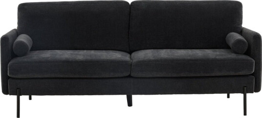 Venture Design Antibes 2-setersofa Svart/mørkgrå 209,5 x 87 cm Grå