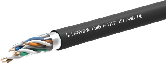 Lanview samlet kabel - 305 m - svart