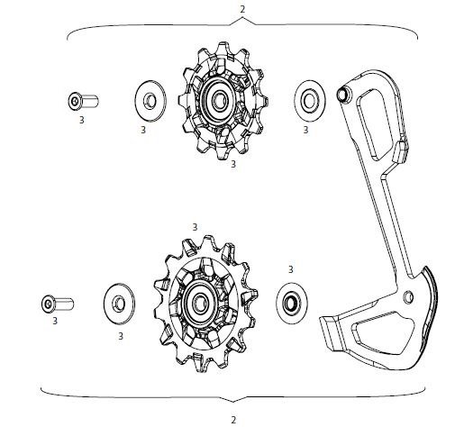 Sram Gx Eagle Trinsehjul + Indre Girarm