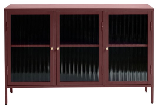 Håum Unique Furnitures Bronco Skjenk, Vinrød/Herdet glass Unoliving 1693139-01-0 1693139-02-0