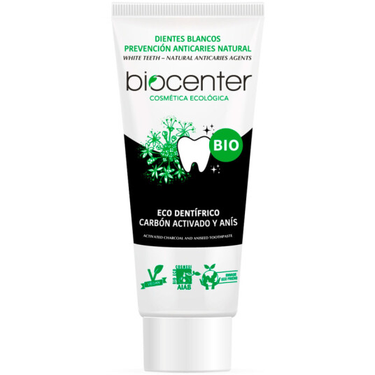 Økologisk Xylitol Tannpasta BIOCENTER Active Charcoal & Anis 75 ml.