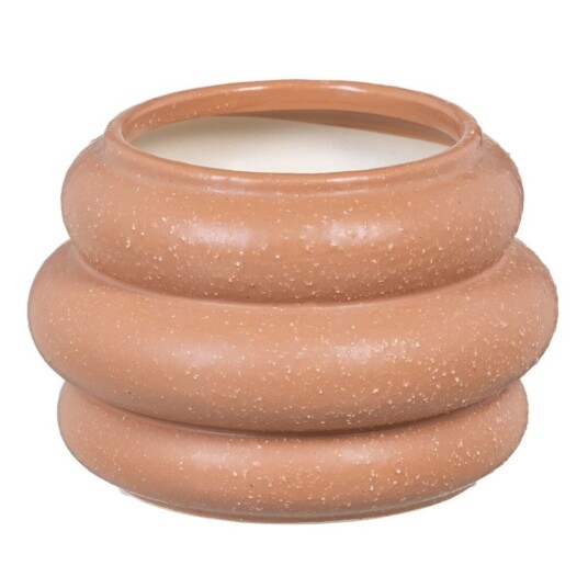 Bigbuy Home Vase 18 X 18 X 12,5 Cm Keramikk Oransje