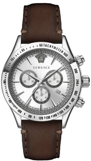 Versace Herreklokke VEV700119 Chrono Classic Sølvfarget/Lær Ø44 mm