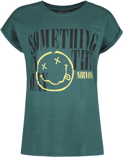 Nirvana T-skjorte Something In The Way S til XL Damer blå