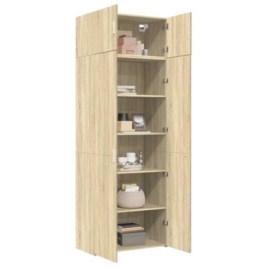  Oppbevaringsskap sonoma eik 80x42,5x225 cm konstruert tre