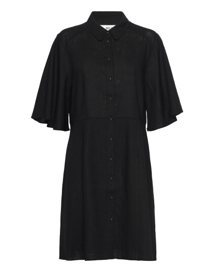 Selected Slfgulia 2/4 Short Shirt Dress D - Black - 36 Selected Slfgulia 2/4 Short Shirt Dress D - Black - 36