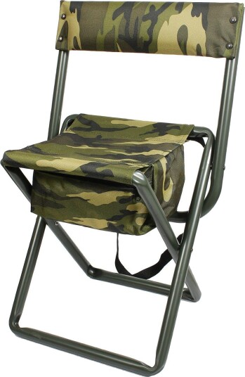 Rothco Deluxe sammenleggbar stol med oppbevaringsplass Grønn Brun Rothco Deluxe sammenleggbar stol med oppbevaringsplass Grønn Brun