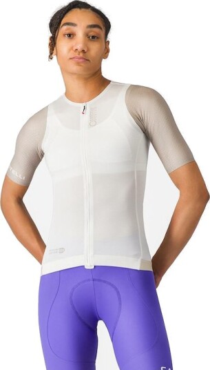 Castelli Corretto W sykkeltrøye korte ermer ivory/clay dame