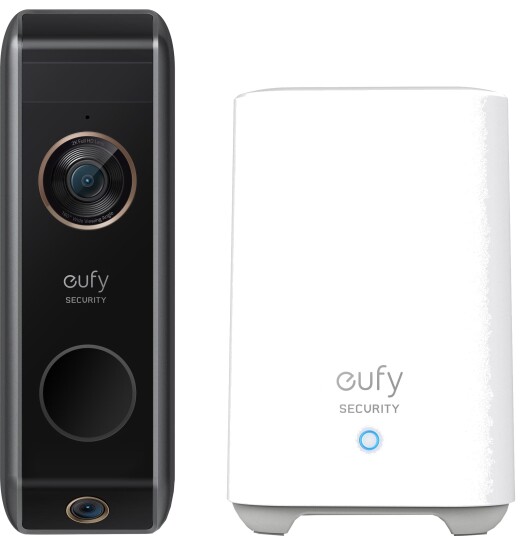 Eufy 2K Dual Cam Videodørklokke med Hjemmesentral 2 - Trådløs Sikkerhet