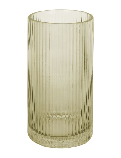 Present Time Vase Allure Straight Green MOSS H20CM