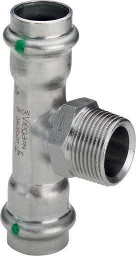 5 stk 28 x 3/4" x 28 mm Sanpress Inox Tee 5 stk 28 x 3/4" x 28 mm Sanpress Inox Tee