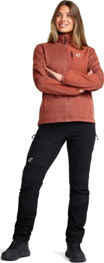Revolutionrace Northbound Fleece Jacket Dame Pink Mahogany 2XL Dame Overdeler Fleece & midlayers