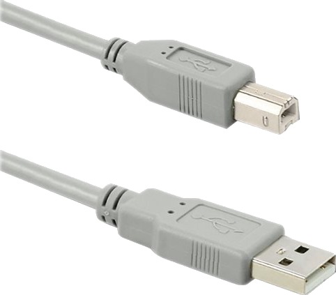 Qoltec   Usb Kabel   Usb Hann Til Usb Type B Hann   Usb 2.0   5 M   Grå
