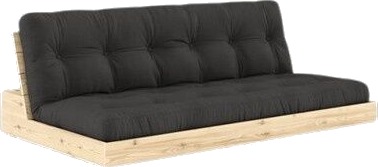 Karup Design Base Sovesofa Klarlakkert Furu/734 Mørk Grå