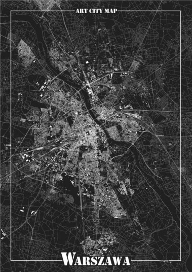 Art Map Dekorativ Plakat Warszawa Art Map Dekorativ Plakat Warszawa