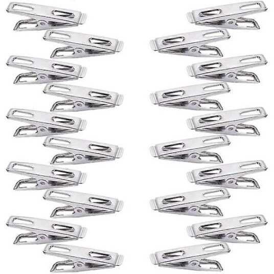 20 metallklesklyper multifunksjonelle klesklyper vindtette