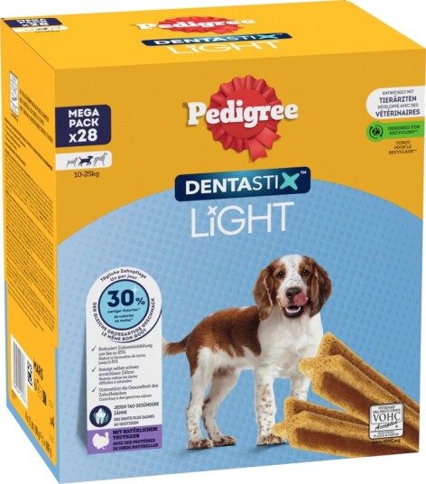 Pedigree Dentastix Light Dental Chews For Mellomstore Hunder Multipakke 56 Stk 10 25 kg