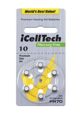 iCellTech PR70 Sinkluft 6-pk Knappcellebatteri 1,45 V iCellTech PR70 Sinkluft 6-pk Knappcellebatteri 1,45 V