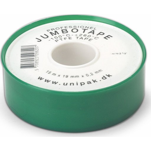 Unipak Jumbotape 15m PTFE Gjengeteip for hydraulikk -20°C til +160°C