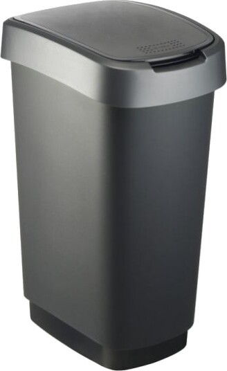 Rotho Twist 50 L Rektangulær Polypropylen Pp Svart Manuell 298 Mm