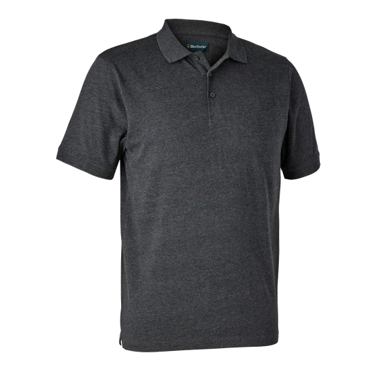 Deerhunter Gunnar Polo Shirt Dark Grey melange L Deerhunter Gunnar Polo Shirt Dark Grey melange L