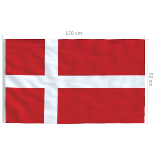vidaXL Dansk flagg 90x150 cm