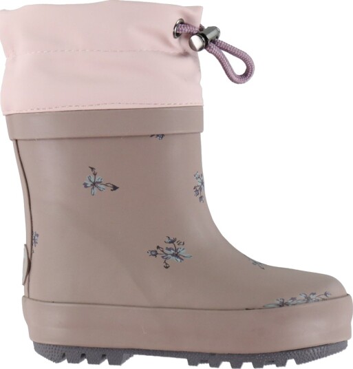 Wheat Termostøvler Dry Rose Blomster Wheat 22 Gummistøvler Beige Rosa