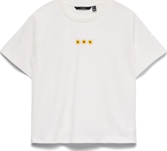 Vero Moda Sara Mette Short Sleeve Top Hvit M